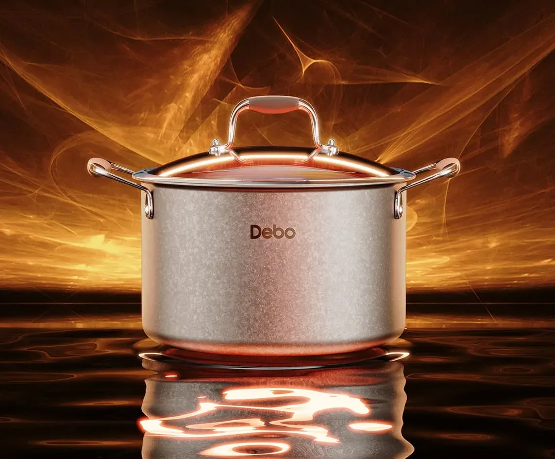 Romax Pure Titanium Soup Pot in use